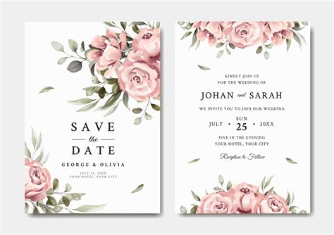 vector flores invitación.